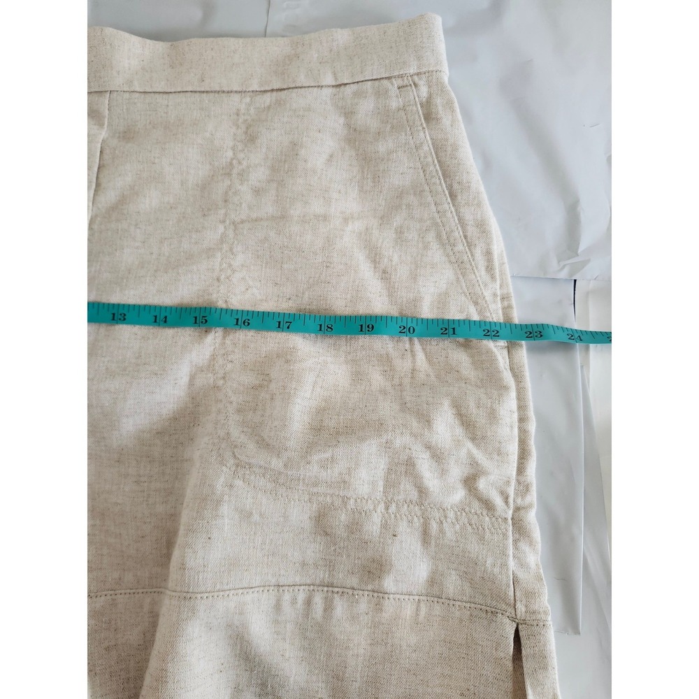 Banana Republic High-Rise Linen Blend Shorts Women's Large Beige Resort Coastal - Picture 10 of 11